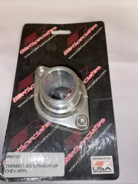90120 BILLET SPECIALTIES Thermostat Housing Straight Up Chevy