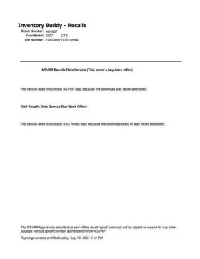 300-06228 CADILLAC Engine Cts
