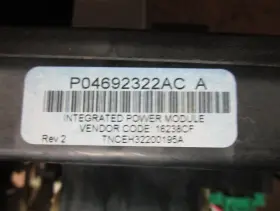 04692322 DODGE Totally Integrated Power Module Fuse Box Tipm #2