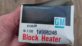 996246 GENERAL MOTORS Diesel Engine Block Heater Nos Gm Chevy #2