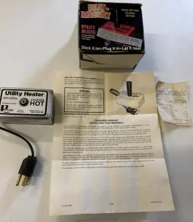 Heat Magnet 890-2666 Nos Heat-magnet Utility Heater Model 890-3666 150w 120v Magnetic In Box