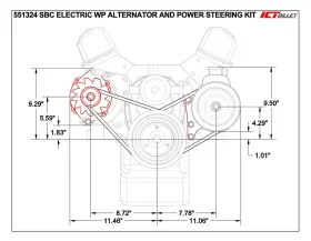 551360 ICT BILLET Power Steering Bracket #3