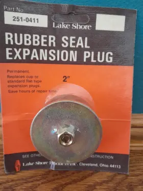 251-0411 LAKE SHORE Nos Rubber Seal Expansion Plug