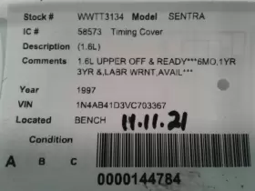 308-58573 NISSAN Timing Cover Sentra #3
