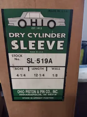 SL-519A OHIO PISTON Engine Cylinder Sleeve