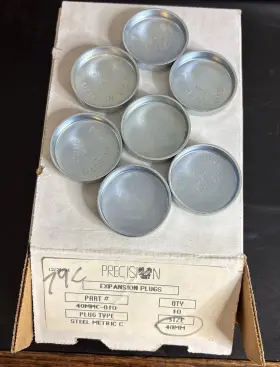 Precision Automotive 40mmc-010 40mm Steel Freeze Plug - Pack Of 7 Made In Usa Expansion