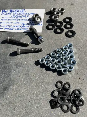 VW043-101-129 WURTH Engine Half Nuts Set Aircooled Dunebuggy #3