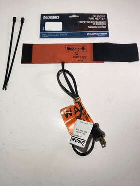 3400101 ZEROSTART/TEMRO Silicone Pad Heater Volts Watts