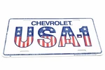 Chevrolet Chevy Usa-1 Licensed Aluminum Metal License Plate Sign Tag. Fixed Price $11.95.