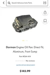 Dorman 264-414 Engine Oil Pan Fits Honda Cr-v 11200rza000. Fixed Price $79.00.