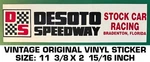 Desoto Speedway Stock Car Racing - Vintage Original Decal Sticker Florida. Fixed Price $10.18.