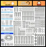 Stainless Steel Hex Bolt Kit For Ford 260 289 302 Engines - 228 Pcs Nuts & Bolts. Fixed Price $62.99.