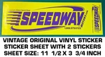 Speedway Motors Speed Shop - Vintage Original Vinyl Decal Sticker Sheet Racing. Fixed Price $8.68.