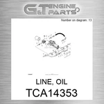 Tca14353 Line, Oil Fits John Deere (surplus Open Box). Fixed Price $96.04.