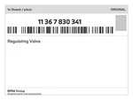 Genuine Bmw Regulating Valve 11-36-7-830-341 New. Fixed Price $72.58.