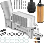 Aluminum Engine Oil Cooler Filter Housing Fit 11-16 Chrysler Dodge Jeep Ram 3.6l. Fixed Price $49.49.