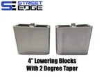 Street Edge 4" Aluminum Lowering Blocks W/2* Angle For 98-03 Nissan Frontier. Fixed Price $75.59.