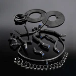 Silicone Hose+vacuum Hose Kit Black Fit For 92-98 Vw Golf Gti Mk3 Vr6 2.8 2.9 V6. Fixed Price $88.12.