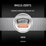 Genuine 2000-2003 Toyota Celica Engine Overhaul Gasket Kit 04111-22071. Fixed Price $165.59.