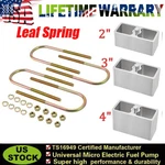 Universal 2"/ 3" /4" Drop Leaf Spring Lowering Block Kit With U-bolts & Hardware. Fixed Price $52.99.