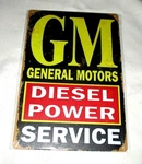 Gm (general Motors) Service Distressed-finish Metal Sign #02 - New. Fixed Price $12.99.