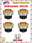 Je 86.00 Mm Bore Std Oversize 10.0:1 Cr Piston Set For Acura Honda K20c Turbo. Fixed Price $1124.99.