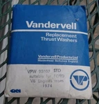Ford Mercury Capri V6 Crankshaft Engine Thrust Washers Vandervell Vpw95037 Std.. Fixed Price $19.95.