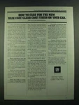 1988 Gm General Motors Ad - Care For Base Coat/clear Coat Finish. Fixed Price $17.99.